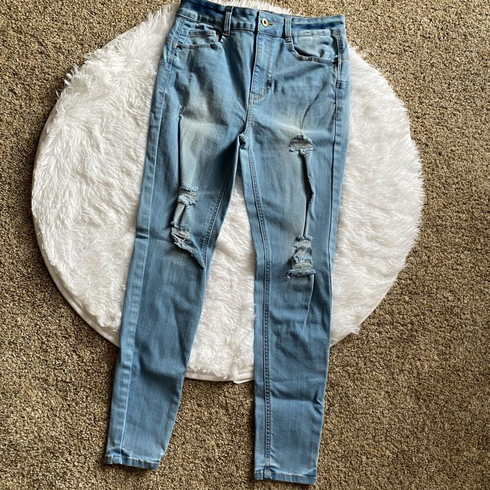 Wax Jeans Butt‎ Enhancing Blue Stretchy Size 7